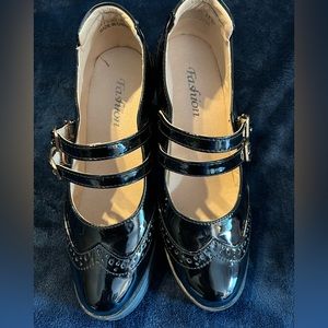 Patent Leather Hight Heal Chunk Shoes